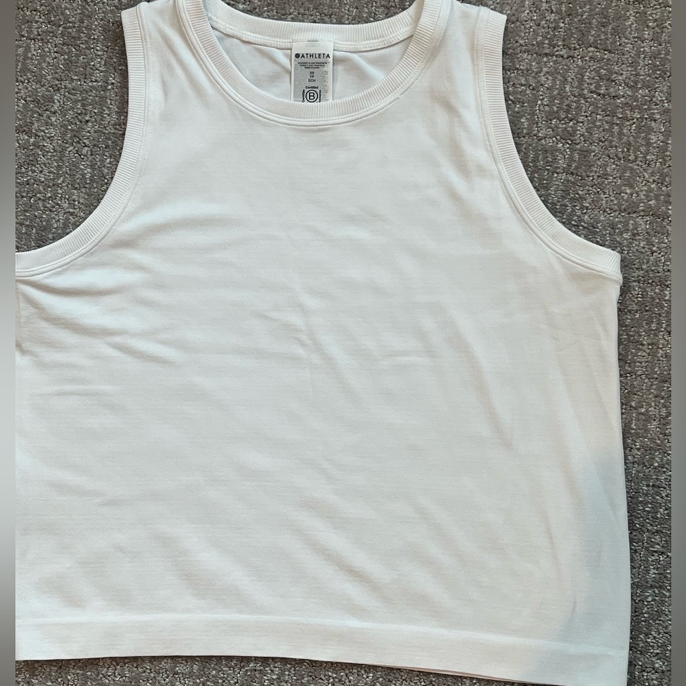 NWOTs White Athleta Tank Top Sz XS